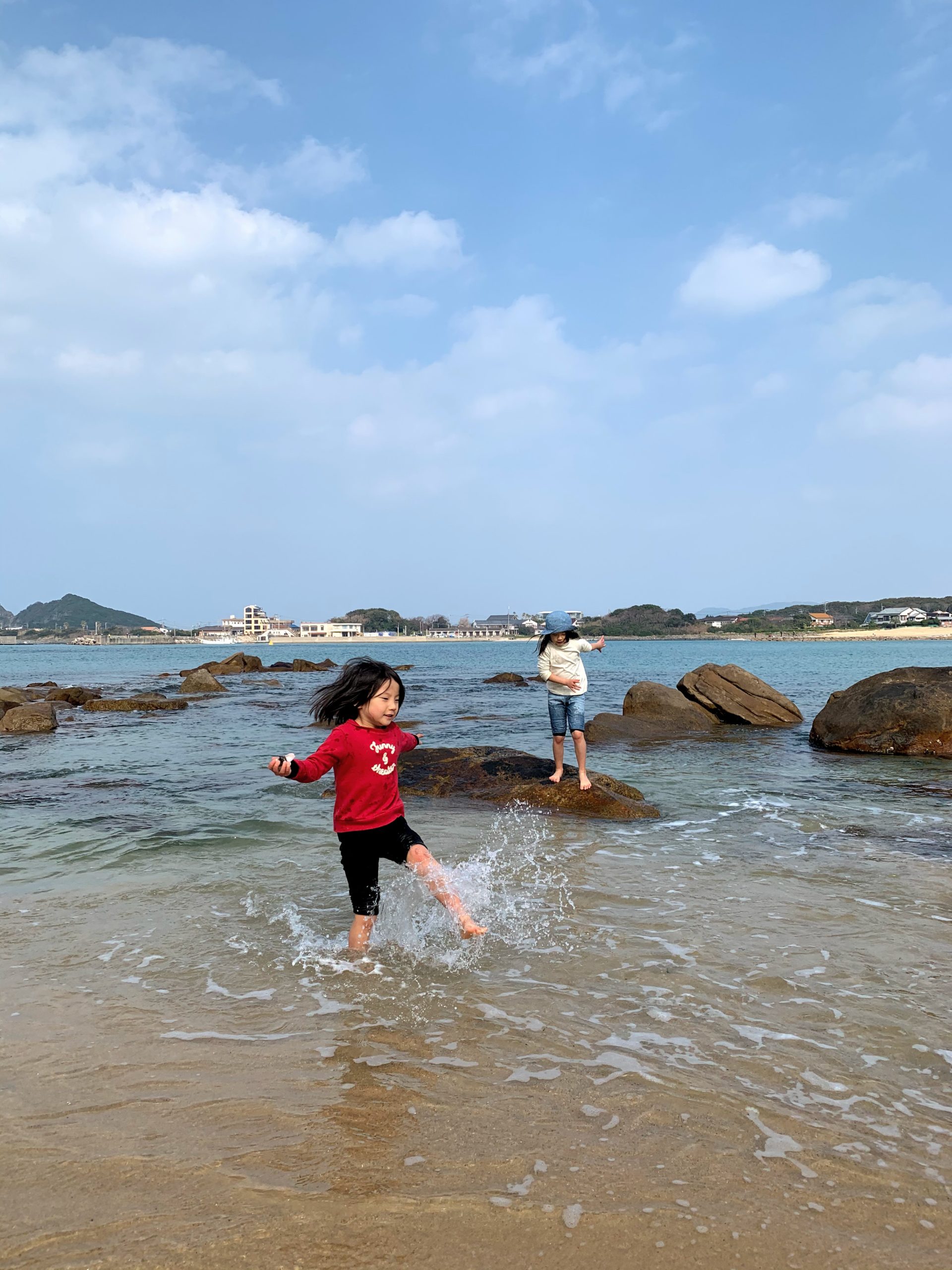 糸島の立石山は子連れに最高！！②芥屋の海岸で海遊び！！