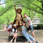 【熊本・阿蘇】子連れ旅行①超おすすめワンピースの銅像巡り!!等身大の麦わらの一味に大感激して来た!!